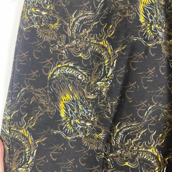 Crazee Wear Men’s Workout Lounge Pant Brown Dragon Design Size SMALL - Picture 3 of 6